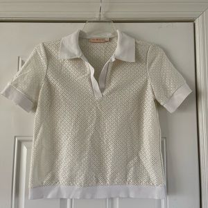 Tory Burch off white tee.
